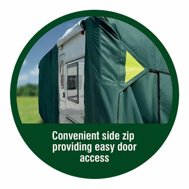 Maypole Green Caravan Cover Full 4-Ply Premium Breathable + Hitch Cover All Sizes Maypole - Dynamic Drive