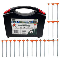 Maypole Heavy Duty Steel Rock Pegs x20 Camping Ground Pegs