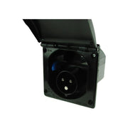 Maypole MP5985B 240V 16Amp Mains Flush Fit Socket- Caravan Inlet Black Maypole - Dynamic Drive