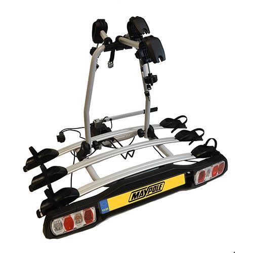 Maypole Towball Mounted Car Rear Tow Bar Cycle Holder 3 Bike Carriers 45kg Load Maypole - Dynamic Drive