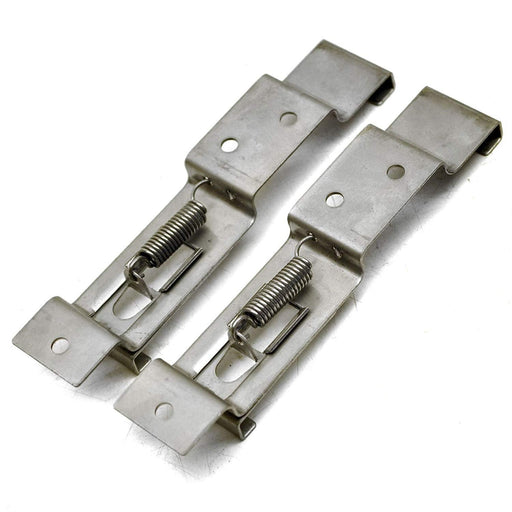 Maypole Trailer Number Plate Stainless Steel Spring Clips Holder Car Caravan x2 Maypole - Dynamic Drive