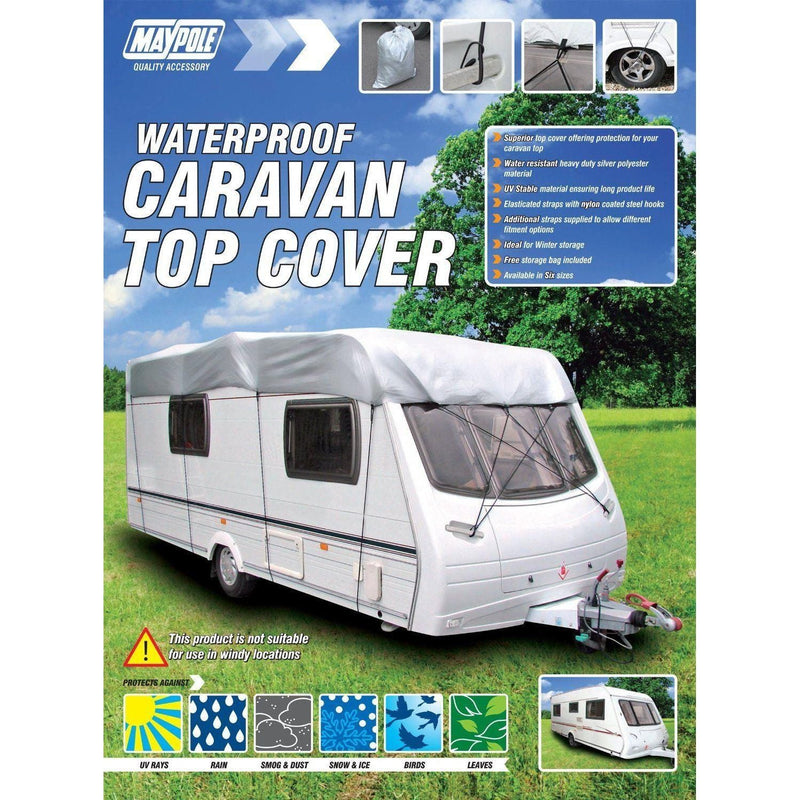 Maypole Waterproof UV Stable Caravan Top Cover Fits up to 4.1m (14") MP9261 Maypole - Dynamic Drive