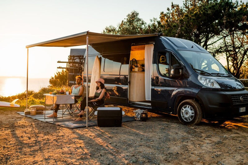 F80s 370 Ducato Roof Installation Awning - Fiamma roof-mounted awnings designed for secure rooftop installation and reliable shade on campervans and motorhomes - NN4 Online