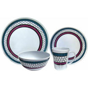 Melamine Honeycomb 16pc 100% Melamine Dinner Set For Caravan Camping Leisurewize - Dynamic Drive