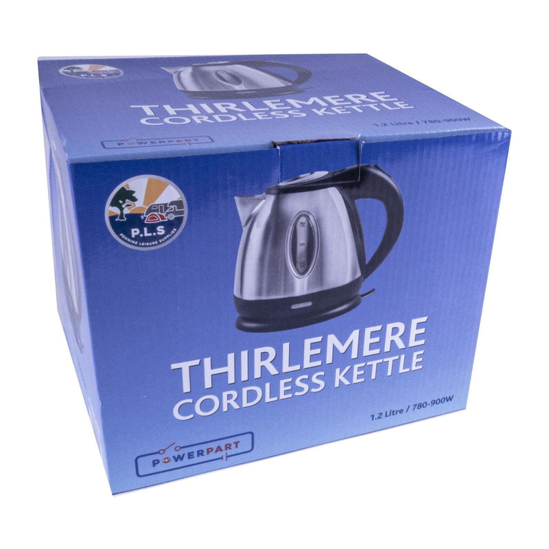 Metallic Red Compact Low Power 1.2L 750W Cordless Kettle Caravan Camper Van RV Powerpart - Dynamic Drive