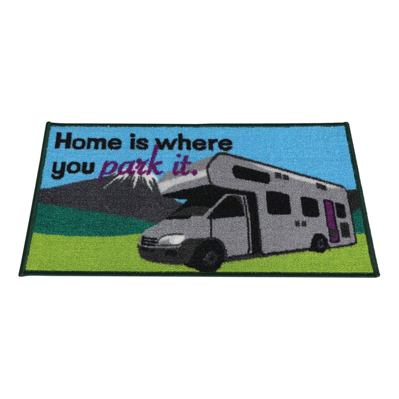 Motorhome Home Is Where You Park It Indoor Door Mat Washable 40 x 70cm C0051N Quest - Dynamic Drive