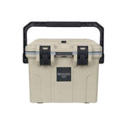 myCOOLMAN 16L Icebox hard cooler, front view with lid closed and bail handle up