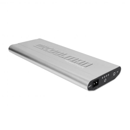 myCOOLMAN PowerPack battery, angled view showing logo and power ports