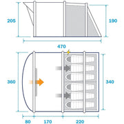 Olympus Air Tent 6 Person with Pump and Carry Bag Leisurewize - Dynamic Drive