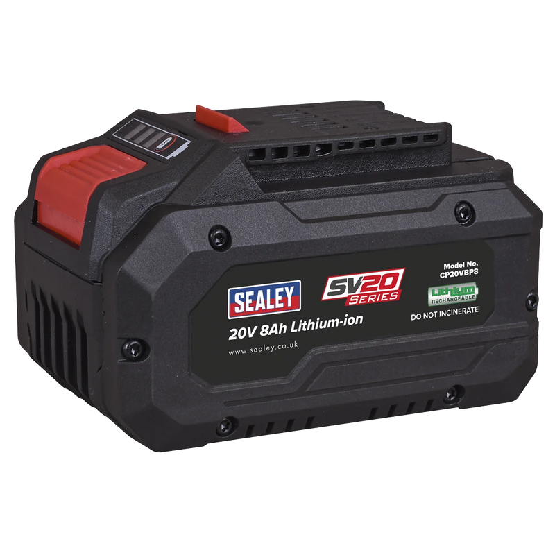 Sealey SV20 Series Power Tool Battery 20V 8Ah Lithium-ion