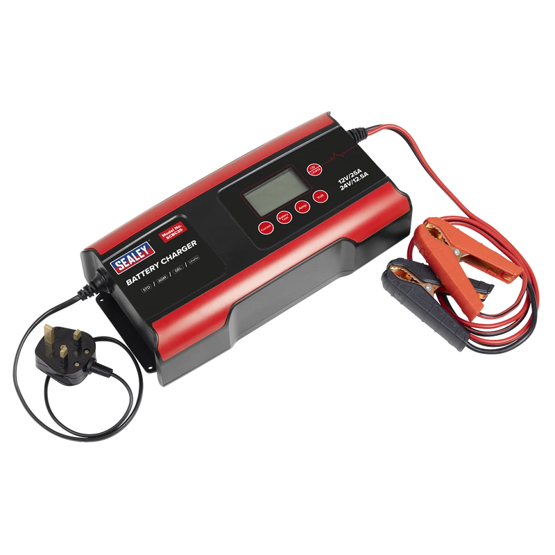 Sealey 12/24V Smart Battery Charger & Maintainer 25A