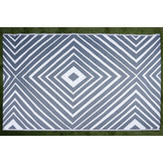 Outdoor Garden Rug Portable Reversible Mat for Decking Patio Prisma Grey/White 150 X 250 cm Plastic Straw ukcampingandleisure - Dynamic Drive