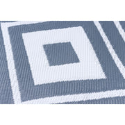 Outdoor Garden Rug Portable Reversible Mat for Decking Patio Prisma Grey/White 150 X 250 cm Plastic Straw ukcampingandleisure - Dynamic Drive