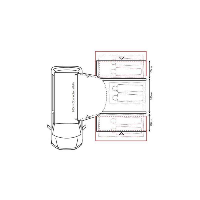 Outdoor Revolution Cayman Combo PC Mid Driveaway Awning 210-255cm Outdoor Revolution - Dynamic Drive