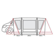 Outdoor Revolution Cayman Combo PC Mid Driveaway Awning 210-255cm Outdoor Revolution - Dynamic Drive