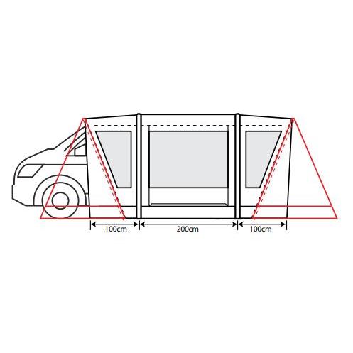 Outdoor Revolution Cayman Combo PC Mid Driveaway Awning 210-255cm Outdoor Revolution - Dynamic Drive