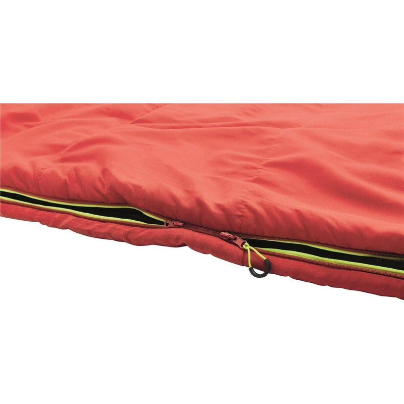 Outwell Celebration Lux Single Sleeping Bag - Red - 2 Season Camping Gear Outwell - Dynamic Drive