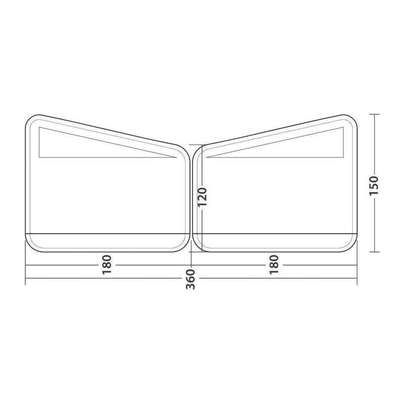 Outwell Inflatable Wind Break Windscreen Air Scalable 180 Outwell - Dynamic Drive