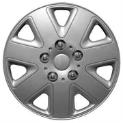 Pair Of Silver 14" Universal Caravan Wheel Trims Hub Caps Streetwize - Dynamic Drive