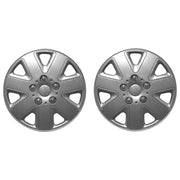 Pair Of Silver 14" Universal Caravan Wheel Trims Hub Caps Streetwize - Dynamic Drive