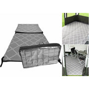 Paradise 2.5 X 2.5M Luxury Awning Carpet Moroccan Style Ground Sheet Grey Royal - Dynamic Drive