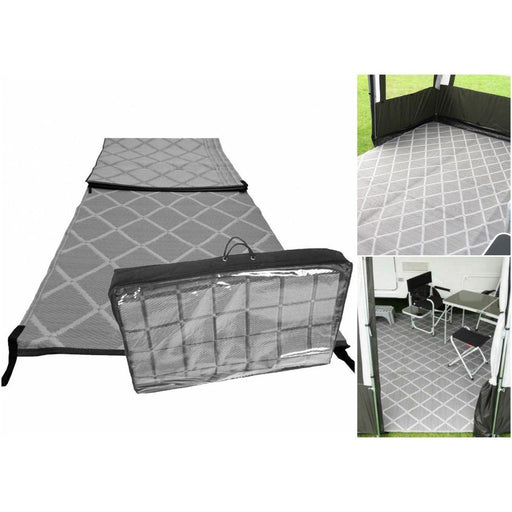 Paradise 2.5 X 2.5M Luxury Awning Carpet Moroccan Style Ground Sheet Grey Royal - NN4 Online