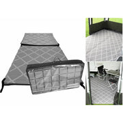 Paradise 2.5 X 5.0M Luxury Awning Carpet Moroccan Style Ground Sheet Grey Royal - Dynamic Drive
