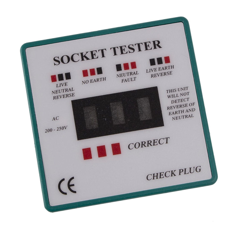 Polarity Tester Socket Tester Plug-In Mains Tester Caravan Motorhome Powerpart - Dynamic Drive