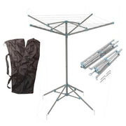 Portable 4 Arm Aluminium Clothes Line Camping Caravan Washing Airer Dryer Via Mondo - Dynamic Drive