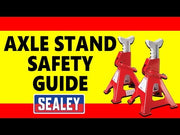 Sealey AXLe Stands (Pair) 5 Tonne Capacity per Stand Auto Rise Ratchet AAS5000 Sealey - Dynamic Drive