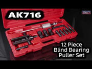 Sealey Blind Bearing Puller Set 12pc AK716 Sealey - Dynamic Drive