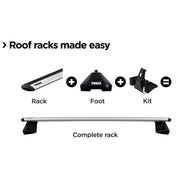 Thule ProBar Evo Roof Bars Aluminum fits Audi A5 Sportback 2009-2016 5 doors with Normal Roof Thule - Bars 4 Cars