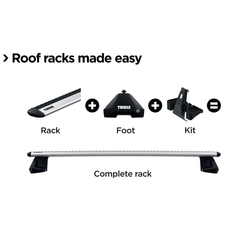 Thule ProBar Evo Roof Bars Aluminum fits Audi A6 Allroad 2012-2018 5 doors with Raised Rails Thule - Bars 4 Cars
