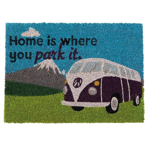 Quest Campervan Door Mat Home Is Where You Park It Outdoor Heavy Duty Coir for VW Quest - Dynamic Drive