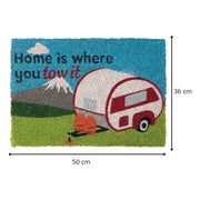 Quest Caravan Door Mat Home Is Where You Park It Outdoor Heavy Duty Coir Quest - Dynamic Drive