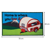 Quest Caravan Home Is Where You Tow It Indoor Door Mat Washable 40 x 70cm Quest - Dynamic Drive
