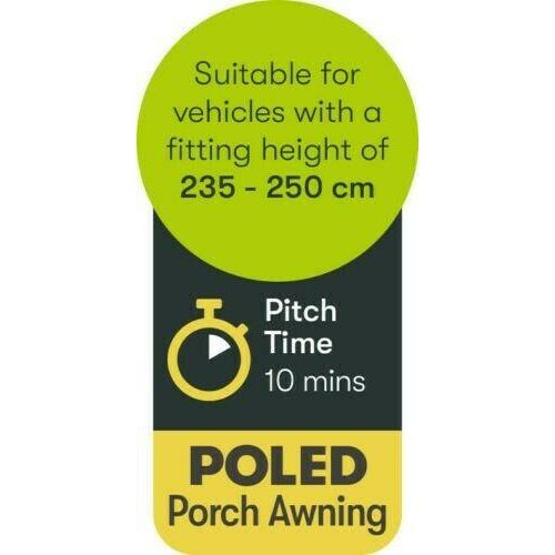 Quest Falcon 260 Super Lightweight Poled Caravan Porch Awning 2022 Quest - Dynamic Drive