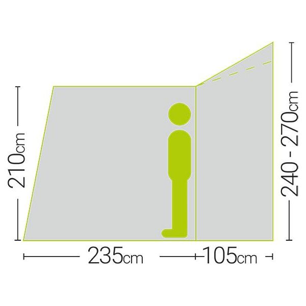 Quest Falcon AIR 300 HIGH Inflatable Drive Away Campervan Awning 240-270cm Quest - Dynamic Drive