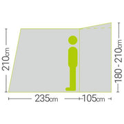 Quest Falcon AIR 300 LOW Inflatable Drive Away Campervan Awning 180-210cm Quest - Dynamic Drive