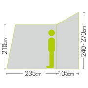 Quest Falcon HIGH Drive Away Campervan Awning Pole 240-270cm Quest - Dynamic Drive