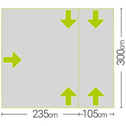 Quest Falcon LOW Drive Away Campervan Awning Pole 180-210cm Quest - Dynamic Drive