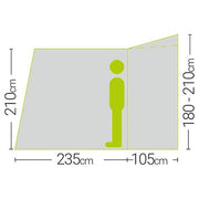 Quest Falcon LOW Drive Away Campervan Awning Pole 180-210cm Quest - Dynamic Drive