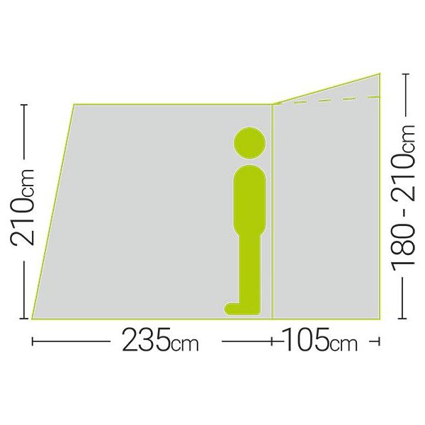 Quest Falcon LOW Drive Away Campervan Awning Pole 180-210cm Quest - Dynamic Drive