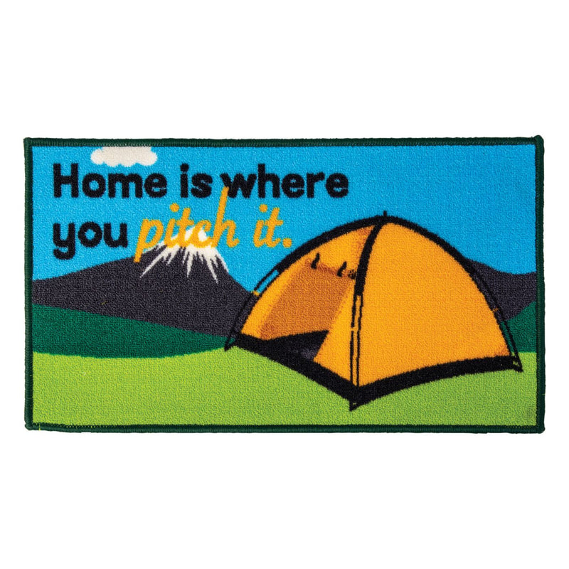 Quest Home Is Where You Pitch It Indoor Door Mat Washable 40 x 70cm Tent Camping Quest - Dynamic Drive