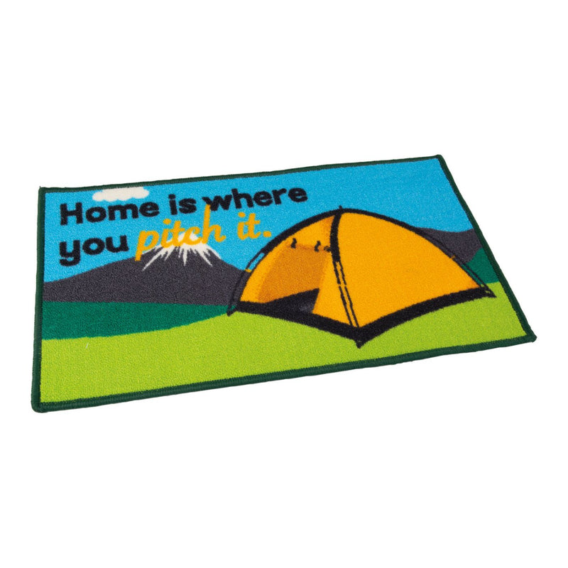 Quest Home Is Where You Pitch It Indoor Door Mat Washable 40 x 70cm Tent Camping Quest - Dynamic Drive