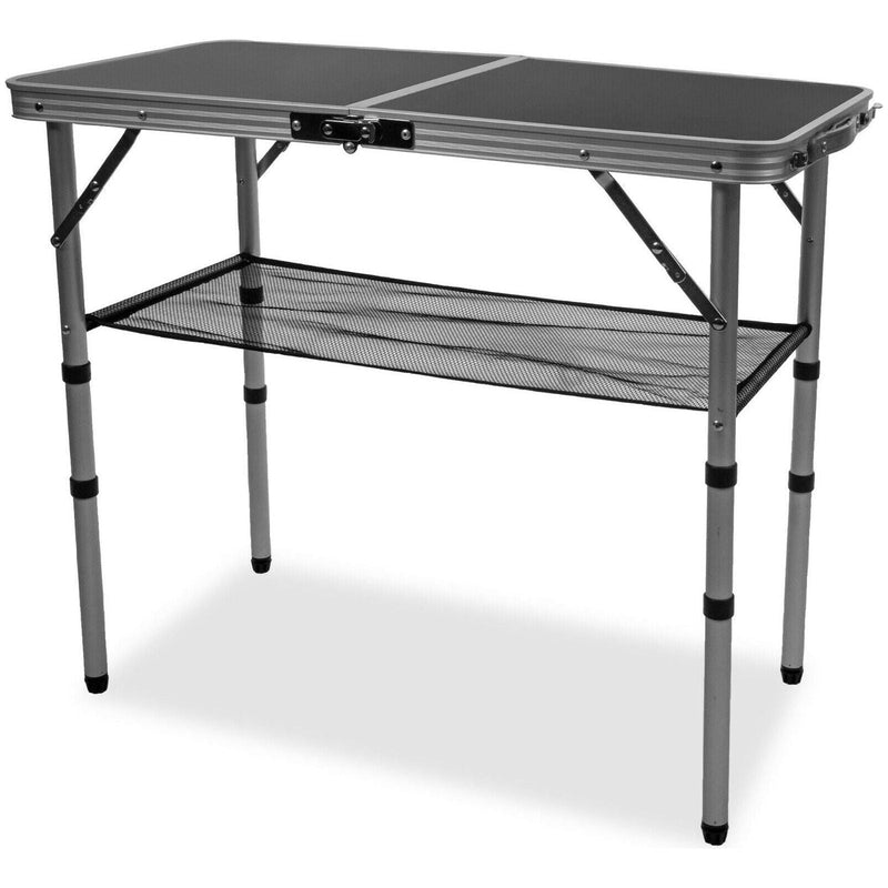 Quest Leisure SpeedFit Range Cleeve Lightweight Camping Table with Shelf 80x40cm Quest - Dynamic Drive
