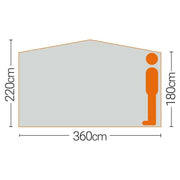 Quest Screen House 6 Pro Quick Pitch Camping Shelter Quest - Dynamic Drive