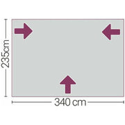 Quest Snowdon Premium Steel Frame Caravan Porch Awning Seasonal Pitch 340cm Quest - Dynamic Drive
