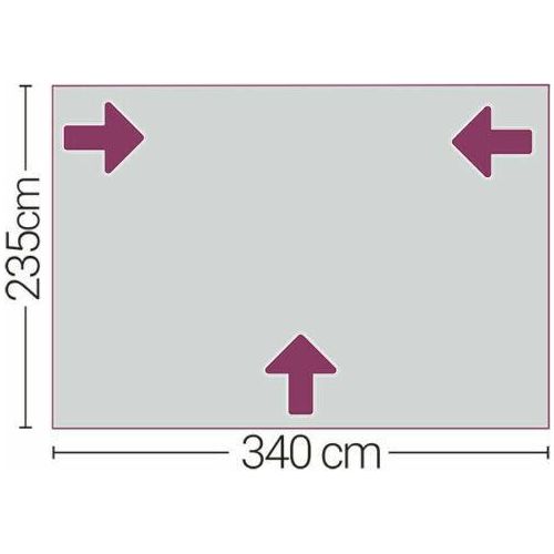 Quest Snowdon Premium Steel Frame Caravan Porch Awning Seasonal Pitch 340cm Quest - Dynamic Drive