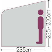 Quest Snowdon Premium Steel Frame Caravan Porch Awning Seasonal Pitch 340cm Quest - Dynamic Drive